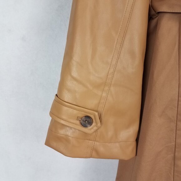 NEW A new Day Women's S Trench Coat in Burlap Brown Cotton NWT $50 - Picture 7 of 12